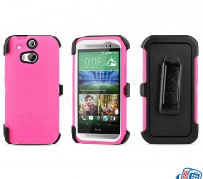 Otterbox Defender Series Shell Case for HTC One M8 -- (Neon Rose Pink)