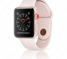 Apple Sport Watch Series 3 | 42mm - LTE Cellular (Gold Aluminum/Pink Sand Sport Band)